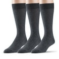 thumbnail image 1 of EMEM Apparel Women's Ladies Plus Size Casual Soft Ribbed Cotton Knit Classic Mid Calf Crew Dress Hosiery Socks 3-Pack Heather Grey 10-13, 1 of 2