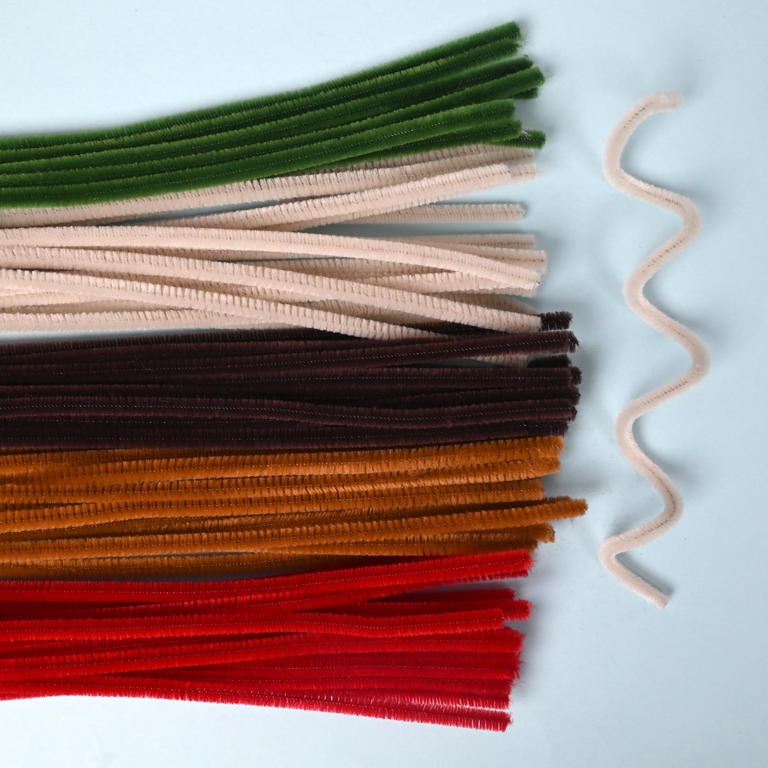 Hello Hobby Fuzzy Sticks, 100 Count, Natural Multicolor Chenille Stems for Kids Crafts and DIY Projects