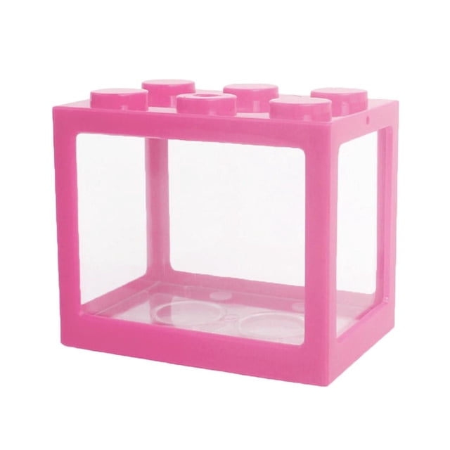 UOYOTT Stackable Building Blocks Betta Fish Tank Aquarium Legoes Creative Fish Fast✨ E6P9-1pcs-clear