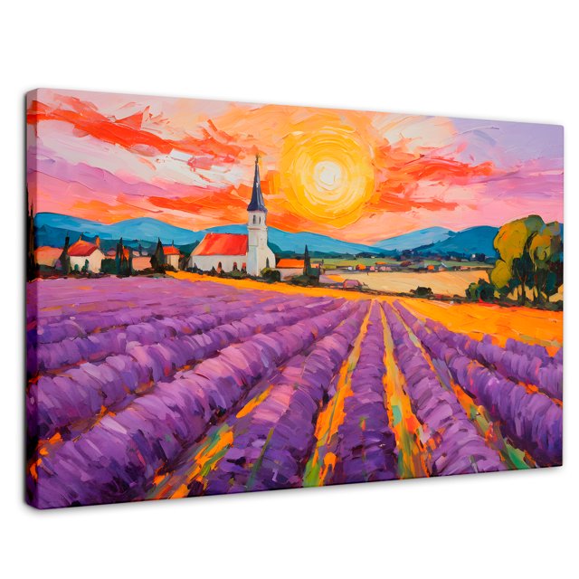 Cuadro Decorativo Canvas Revolution Campo Lavanda Sun 90x60