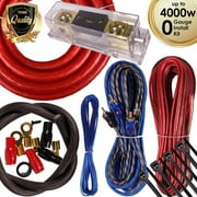 Complete 4000W 0 Gauge Car Amplifier Installation Wiring Kit Amp PK3 0 Ga Red