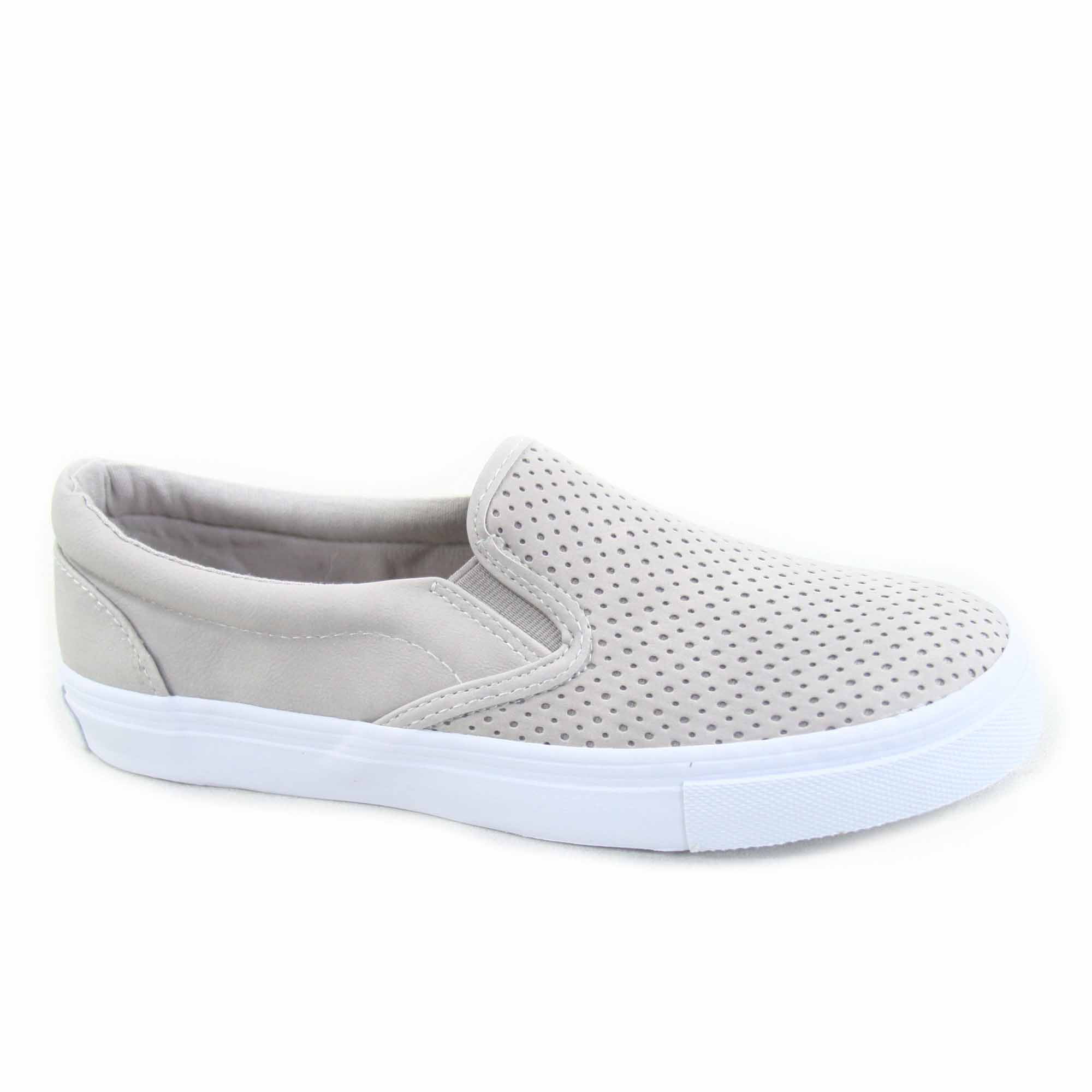 TracerS Women's Causal Slip On Elastic Round Toe Perforated Athletic