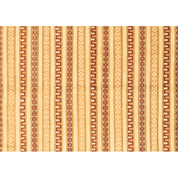 Ahgly Company Indoor Rectangle Abstract Brown Modern Area Rugs, 3' x 5'