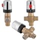thumbnail image 4 of Válvula mezcladora termostática de latón Válvula mezcladora termostática para lavabo de tubo de temperatura sensible de 15 mm para baño, baño, lavado de cocina, 1/2", 4 of 4