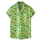 thumbnail image 1 of Camisas Hawaianas Para Hombre Camiseta de de verano para hombre, camiseta informal holgada de playa hawaiana , camiseta de manga corta con botones y bolsillo (Green, XL), 1 of 6