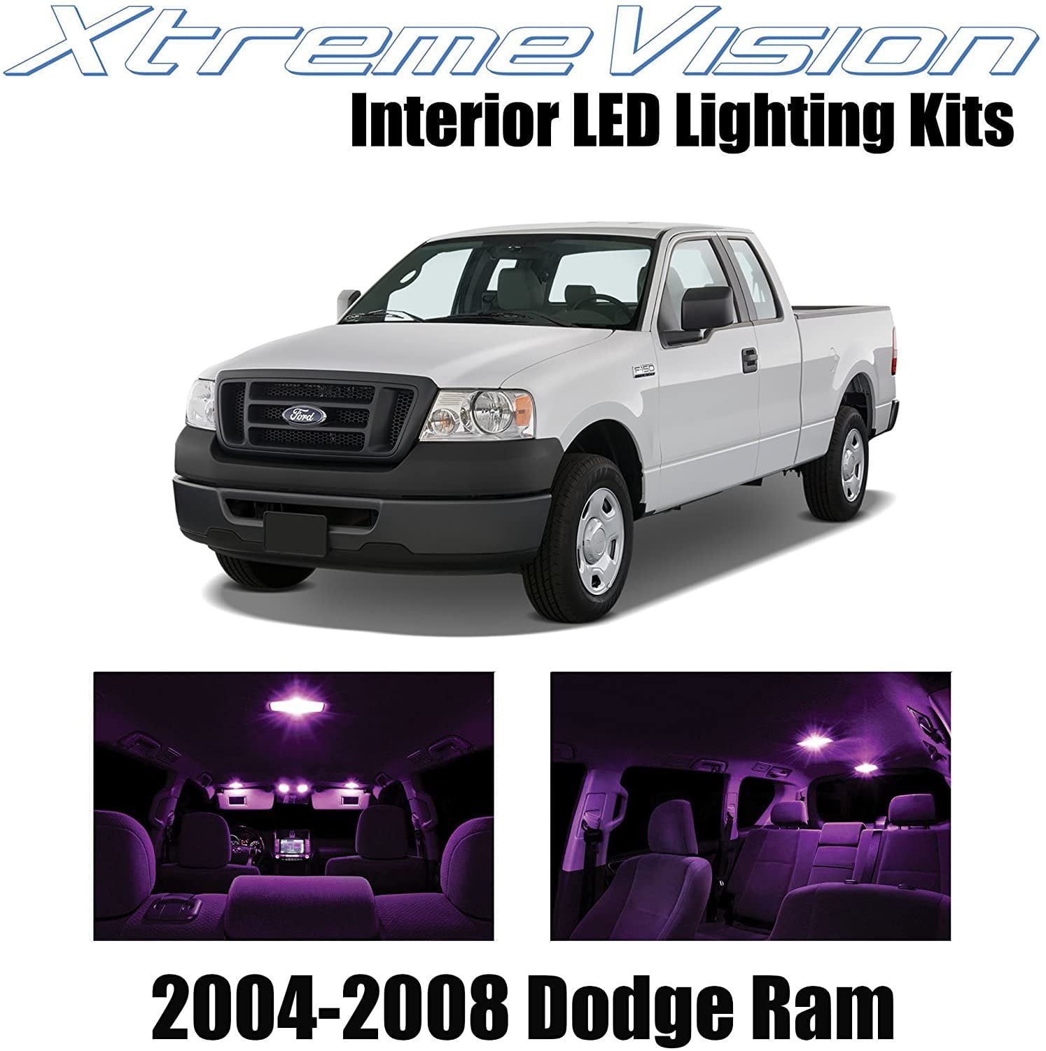 RGB Multi-Color Angel Eyes LED Headlight Halo Ring Set for Ford 2004-2008 F150