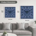 thumbnail image 5 of Nautical Compass Wooden Wall Clock Silent Non Ticking, Navy Blue Striped Coastal Compass Square Wall Clocks Battery Operated, Decor Clock for Home Office, Living Room, Kitchen, 12 Inch, 5 of 9