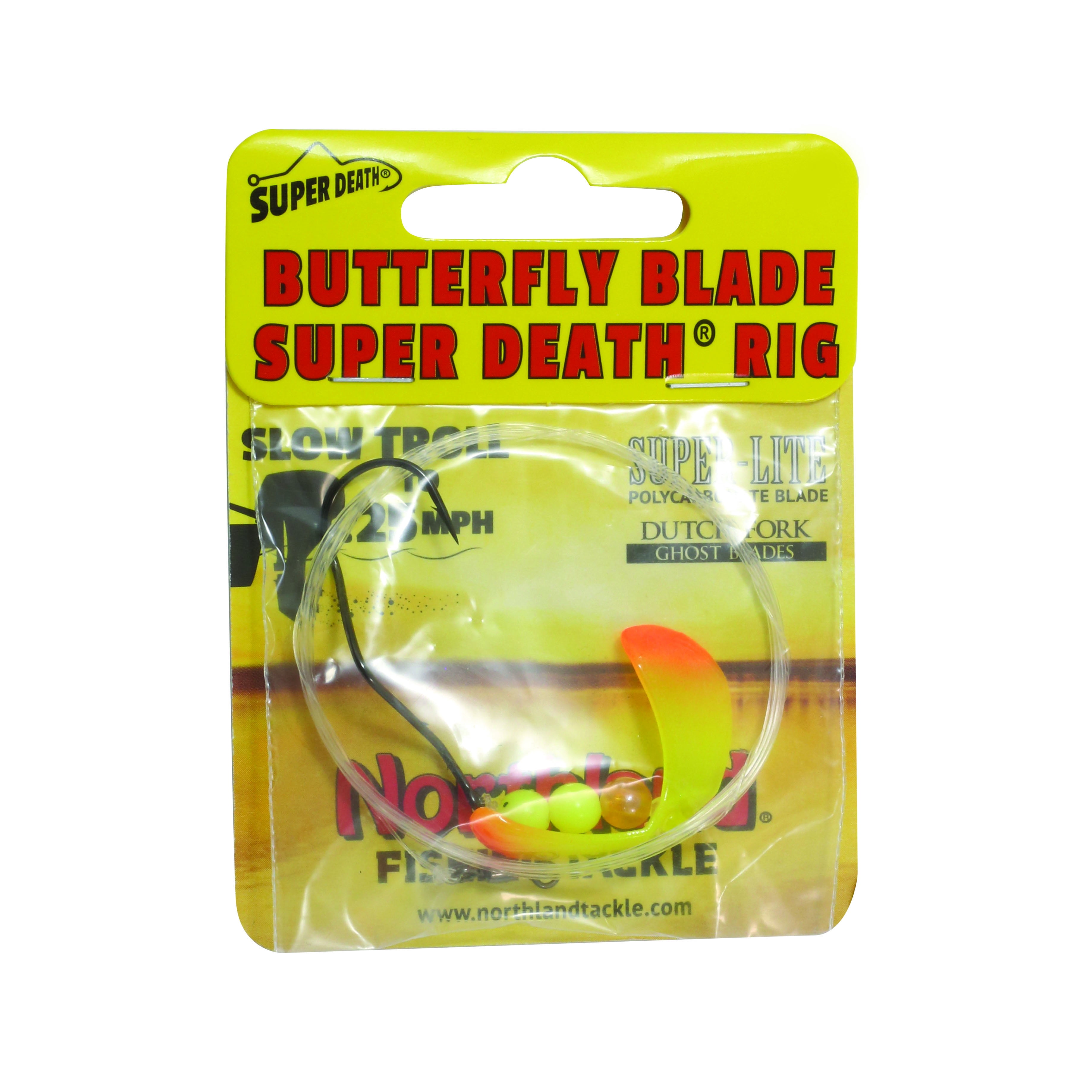 (2 pack) Northland Tackle BFSDR2-SR Butterfly Blade Super Death Bait, Sunrise, 60"