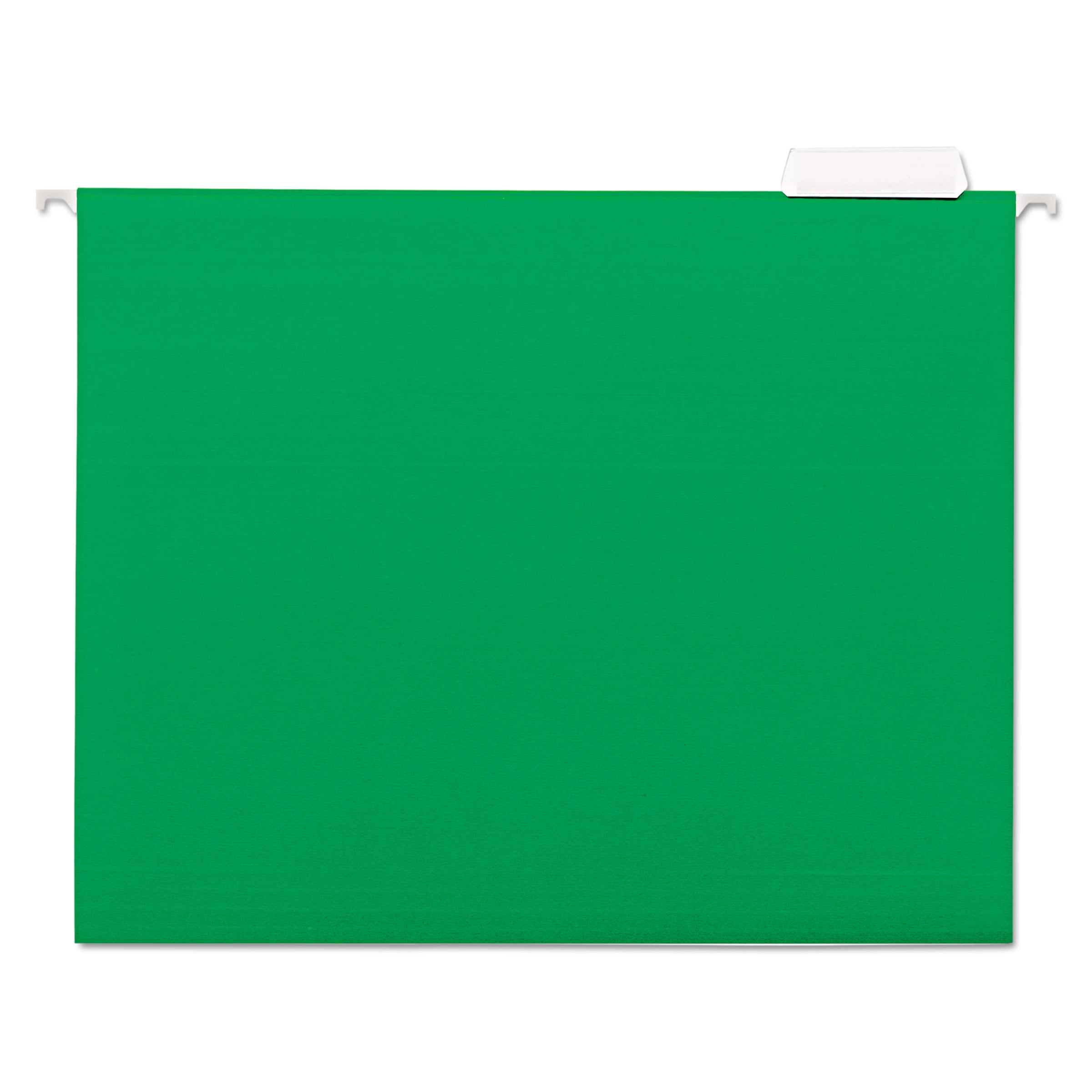 Universal Deluxe Bright Color Hanging File Folders, Letter Size, 1/5Cut Tab, Bright Green, 25