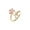 Pink, variant on Delicate Flower Leaf Wrap Finger Ring for Women Pink Cubic Zirconia Crystal Floral Statement Ring Promise Engagement Rings Adjustable Open Band