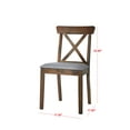 thumbnail image 5 of Home Design Beckley Gray/Brown Cross-Back Dining Chair Set of 6 with Cushioned Seats, Wood Frame, Modern Style, Comfortable Adult Seating, Easy to Clean, 5 of 5