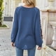 thumbnail image 3 of Blusa Estampado de leopardo Manga larga con hombros descubiertos Cuello redondo Tops de moda para mujer, 3 of 7