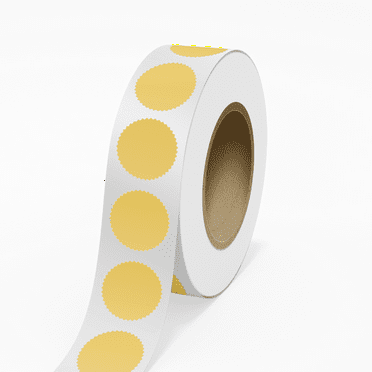 JAM Paper Standard Label Rolls, Burst, 2.25 Inch, Gold Metallic Foil, 125 Labels/Roll