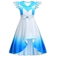 thumbnail image 4 of MIRUXO Rise Red Chloe Cosplay Dress Costume with Blue Wig, Gloves and Bag, 5 Pcs Set for Halloween Party, Cosplay Events, 4 of 8