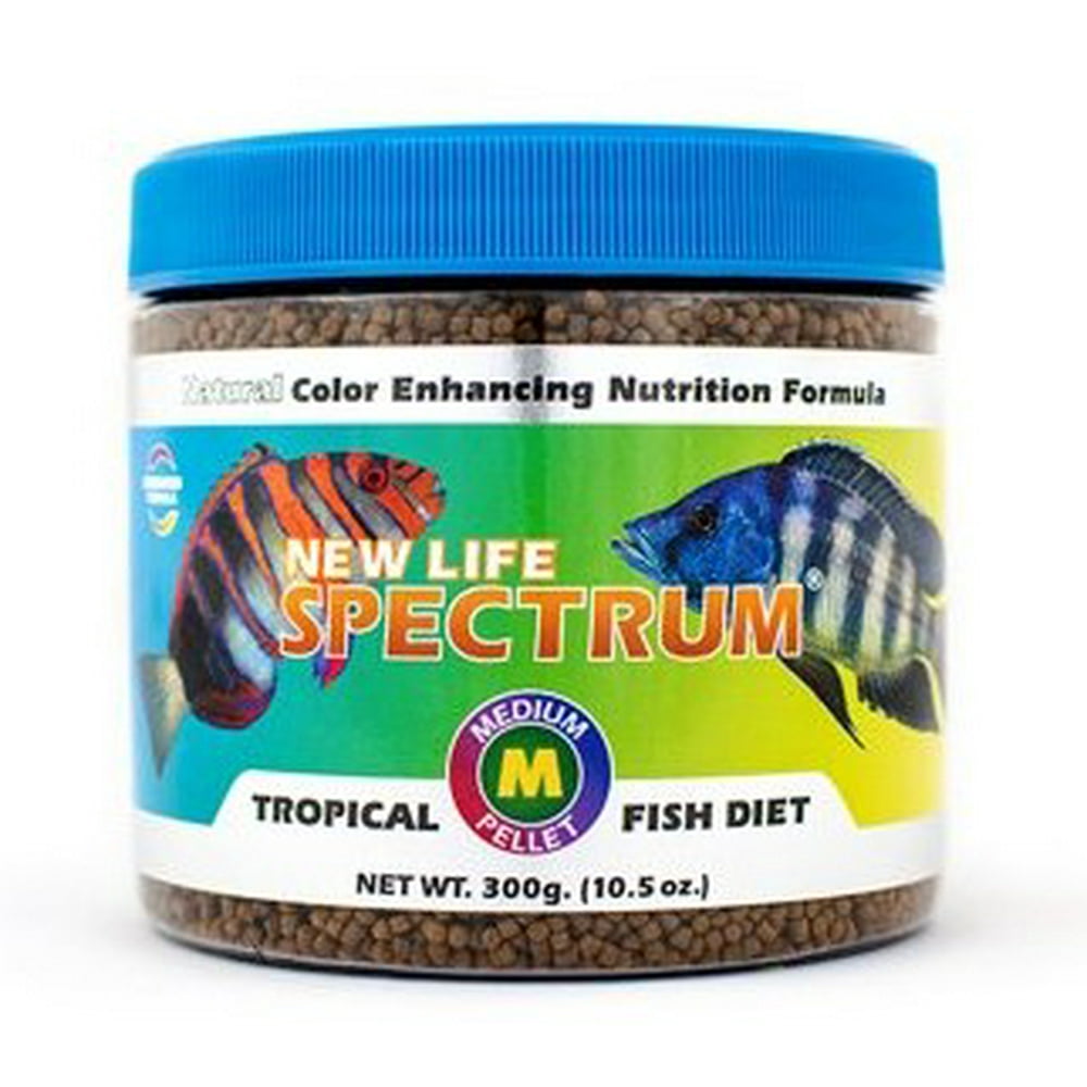 New Life Spectrum Tropical Fish Diet Fish Food Pellets, Medium (22.5mm