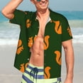 thumbnail image 7 of Susaid Bold Squirrel Silhouettes Print Short Sleeve Shirts Button Down Casual Shirts Summer Beach Aloha Button Down Short Sleeve for Men ,Small, 7 of 7