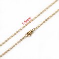 thumbnail image 1 of AHKNORMAILCUI 5 Pcs/lot Chaîne en Acier Inoxydable 1 1.5 2mm Rolo Collier Chaîne en Or 40 45 50 60CM Long Collier Fermoir Homard, 1 of 5