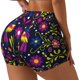 thumbnail image 1 of Fotbe Colorful Mexican Shorts Sin Costuras – Shorts Deportivos de Cintura Alta para Mujer, Elásticos para Gimnasio, Yoga, Running o Ciclismo-Small, 1 of 8