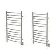 thumbnail image 1 of Amba Radiant Hardwired Curved Electric Bathroom Towel Warmer, Polished (2 Pack), 1 of 4