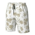 thumbnail image 5 of Disketp Men'S Swim Trunks Hawaiian Breathable Surf Beach Swimsuits Mesh Lining Beach Shorts With Pockets-Vintage Stylized White Color, 5 of 9