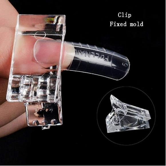 5Pcs Nail Tips Clips For Quick Building Gel Nail Forms Nail Tips Clips For Fingernail Extension UV Builder Clamps Manicure Nail Art Tool