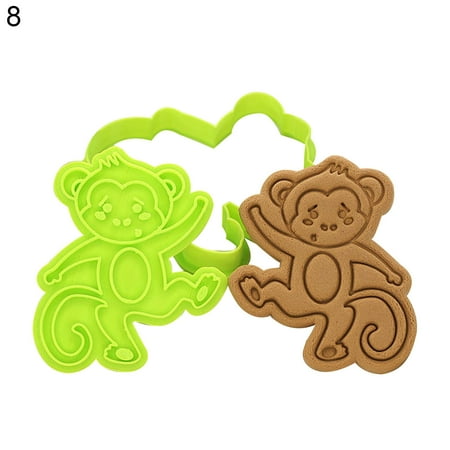 

Meizhencang Forest Animals Cartoon Biscuit Mold Pressing Type Household Cookie Baking Tool