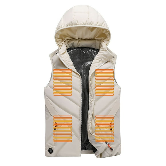 Meichang Washable Electric Heated Vest for Men and Women 11 Heating Zones Heated Hoodie Winter Warm Up Heating Jacket Smart USB Charging Heating Vest