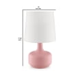 thumbnail image 5 of Table Lamp with Teardrop Metal Base and Fabric Shade, Pink, 5 of 5
