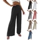 thumbnail image 3 of Pantalones de pierna ancha para mujer, cintura alta, informales, sueltos, plisados, drapeados, pantalones largos de pierna ancha para citas en la oficina, salidas nocturnas diarias, Negro XL, 3 of 6