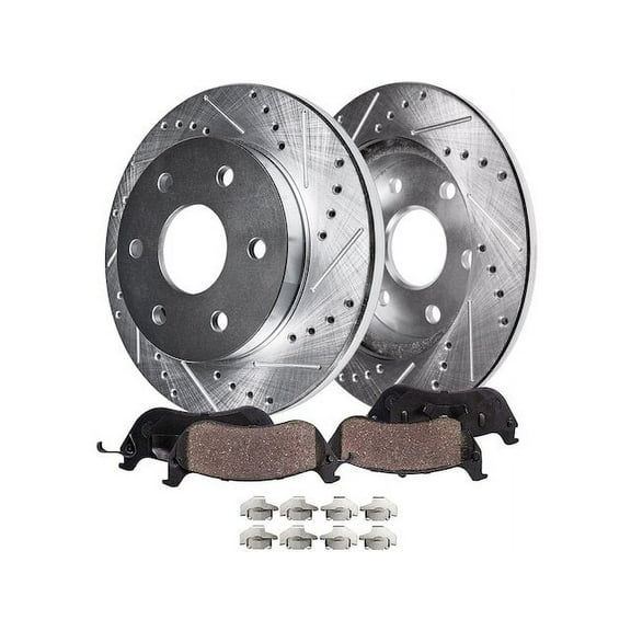 Rear Brake Pad and Rotor Kit - Compatible with 2006 - 2012, 2014 Kia Sedona 2007 2008 2009 2010 2011