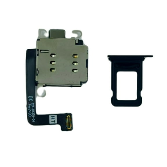 Dual Sim Reader and Sim Tray Compatible With iPhone 15 Black