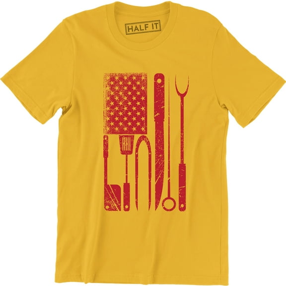 Chef Knife Set Tie Dye American Flag Kitchen Tools - Men's T-Shirt