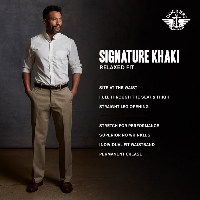 dockers signature khaki lux cotton stretch