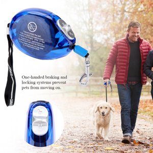 Poignée rétractable de chien, chaîne automatique de traction de chien Poubelle de chat Poignées de chien pour grands chiens Cordon de laisse de chien lourd pour petit chien moyen