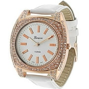 Geneva Platinum Ladies' Rhinestone Accented Toggle Watch