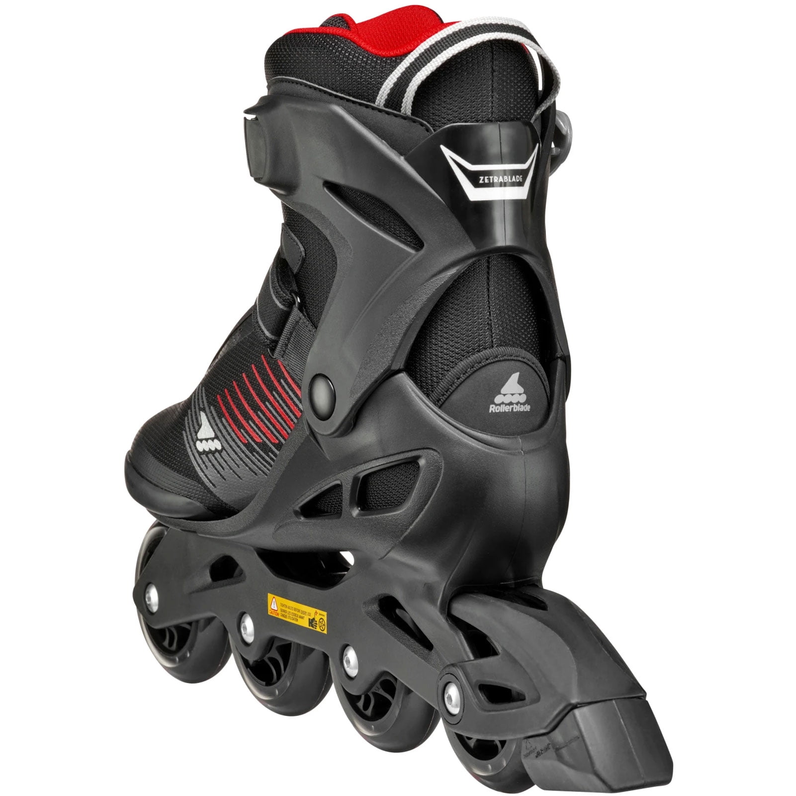 ROLLERBLADE Adult Male Zetrablade Black/Red Inline Skates, Size: 9/9.5