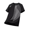 thumbnail image 2 of XIAOCHA Diagonal Stripe Print Athletic Tee For Men Crew Neck Short Sleeve Running T Shirt, 2 of 4