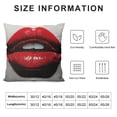 thumbnail image 5 of BANET Red and Black Throw Pillow Cushion Cover, Cosmetic in Colors of , Decorative Square Accent Pillow Case 12x12in, 5 of 5