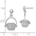 thumbnail image 5 of 14K White Gold 3-D Nantucket Basket Dangle Earrings - 20.5mm, 5 of 7