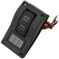 thumbnail image 2 of 12-24V LED Dual Battery Test Panel Rocker Switch Car Truck Marine Boat Voltmeter 4P ON-OFF-ON, 2 of 5