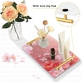 thumbnail image 4 of Ryvnso Peony Flower Bathroom Tray Vanity Countertop Trays Acrylic Organizer, 4 of 7