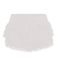 thumbnail image 6 of Penkiiy Micro Bloomers for Women Y2K Lace Ruffle Shorts Fashion Fairy Layered Frill Bottoms Cute Fluffy Pettipants S White, 6 of 6