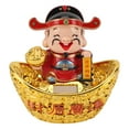 thumbnail image 1 of God Of Wealth Solar Car Ornament, Automatic Nodding Head Statue For Desktop Dashboard Decoration With Solar Power, 1 of 8