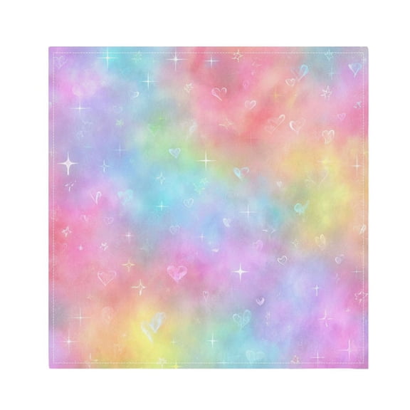 1 Pack 20'' x20" Satin Table Napkins Dinner Napkins for wedding Party Decoration events Pastel Rainbow Tie-dye