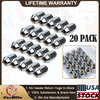 MOTMAX 20Pcs Bulge Acorn Lug Nut Chrome for Ford Fusion Escape Acura Honda Chevy 12 x 1.5, Silver