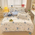 thumbnail image 2 of Juego de 4 fundas de edredón con dibujos animados de Disney y Stitch, ropa de cama para estudiantes, colcha de microfibra suave y ligera., 2 of 2