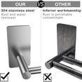 thumbnail image 2 of Towel Bar Set-24 Inch Stainless Steel Towel Bar with 2 Heavy-Duty Hooks, 2 of 5