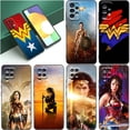 thumbnail image 2 of Funda negra Wonder Woman para Samsung Galaxy A12 A13 A14 A22 A23 A32 A33 A34 A52S A53 A54 A72 A73 A24 A04S A50 A51 A70 A71 qiuyongming unisex, 2 of 2