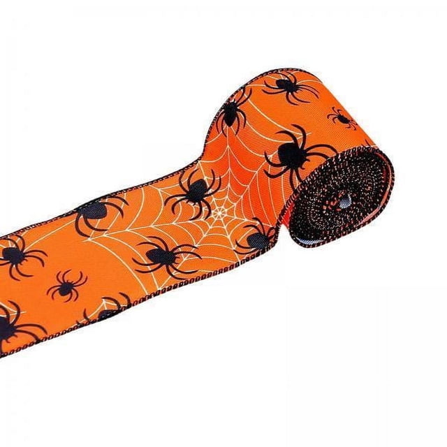 Cinta Decorativa Para Envolver Regalos De Halloween, 2 X 5 Yardas, Para Fiestas De Halloween, Araneid