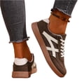 thumbnail image 7 of Casual Sneakers for Women Lightweight Lace Up Tennis Shoes | Non-slip Lace Up Fashion Sneaker, Round Toe Retro Walking Shoes, 2026 Trendy Comfortable Trainers, 38, 7 of 7